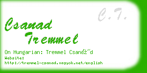 csanad tremmel business card